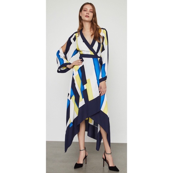 Patterned Wrap Neck Patterned Dress BCBSK-25700-T4007_1430 - Santa Fe main image 0